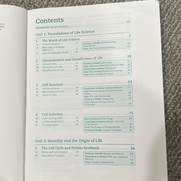 Bju Christian homeschool life science fourth edition - Picture 3 of 10